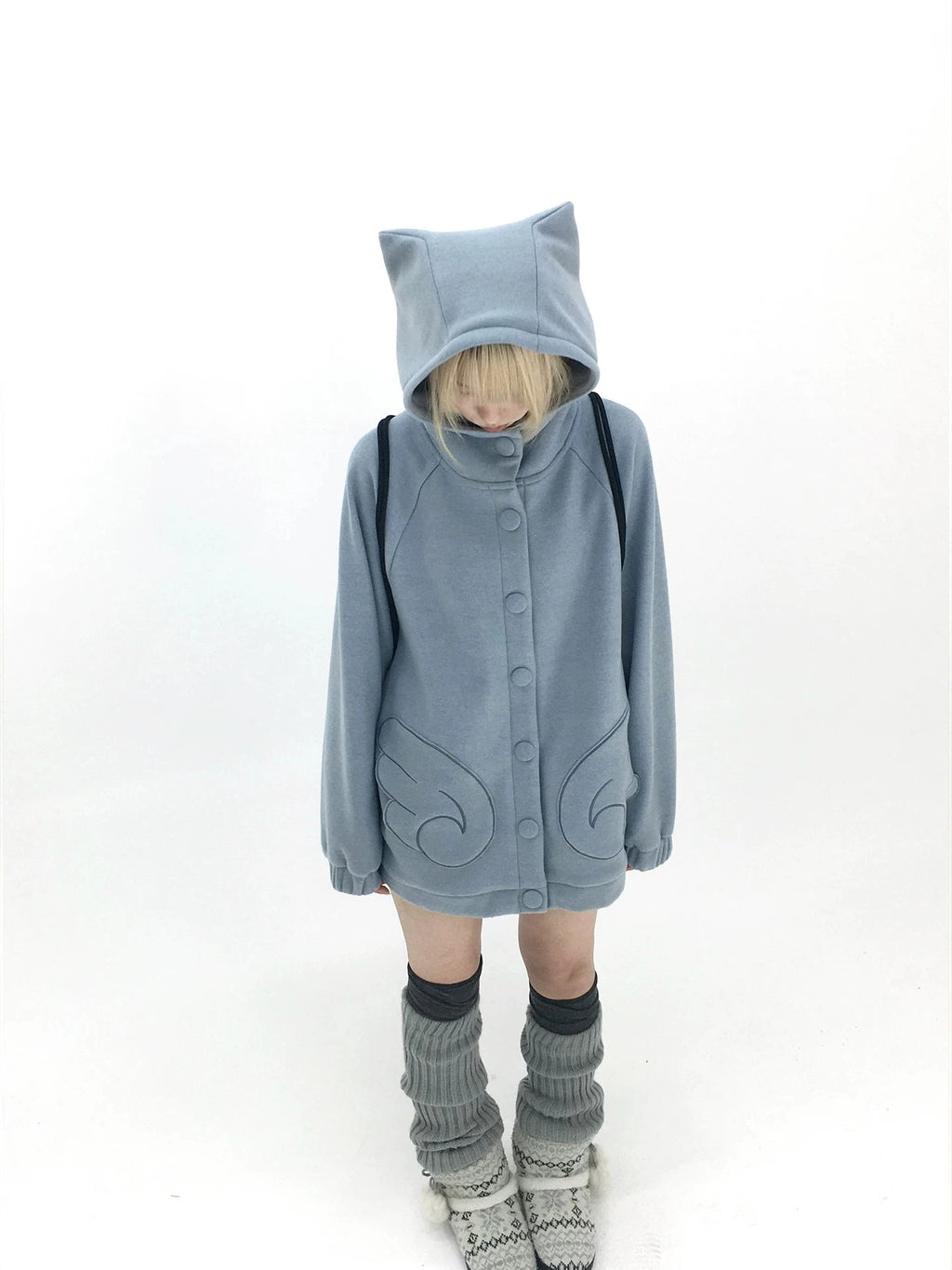 Cat Ear Wing Pocket Hooded Jacket OL2483
