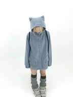 Cat Ear Wing Pocket Hooded Jacket OL2483