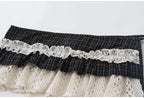 Plaid Lace Wrap Skirt OLA037