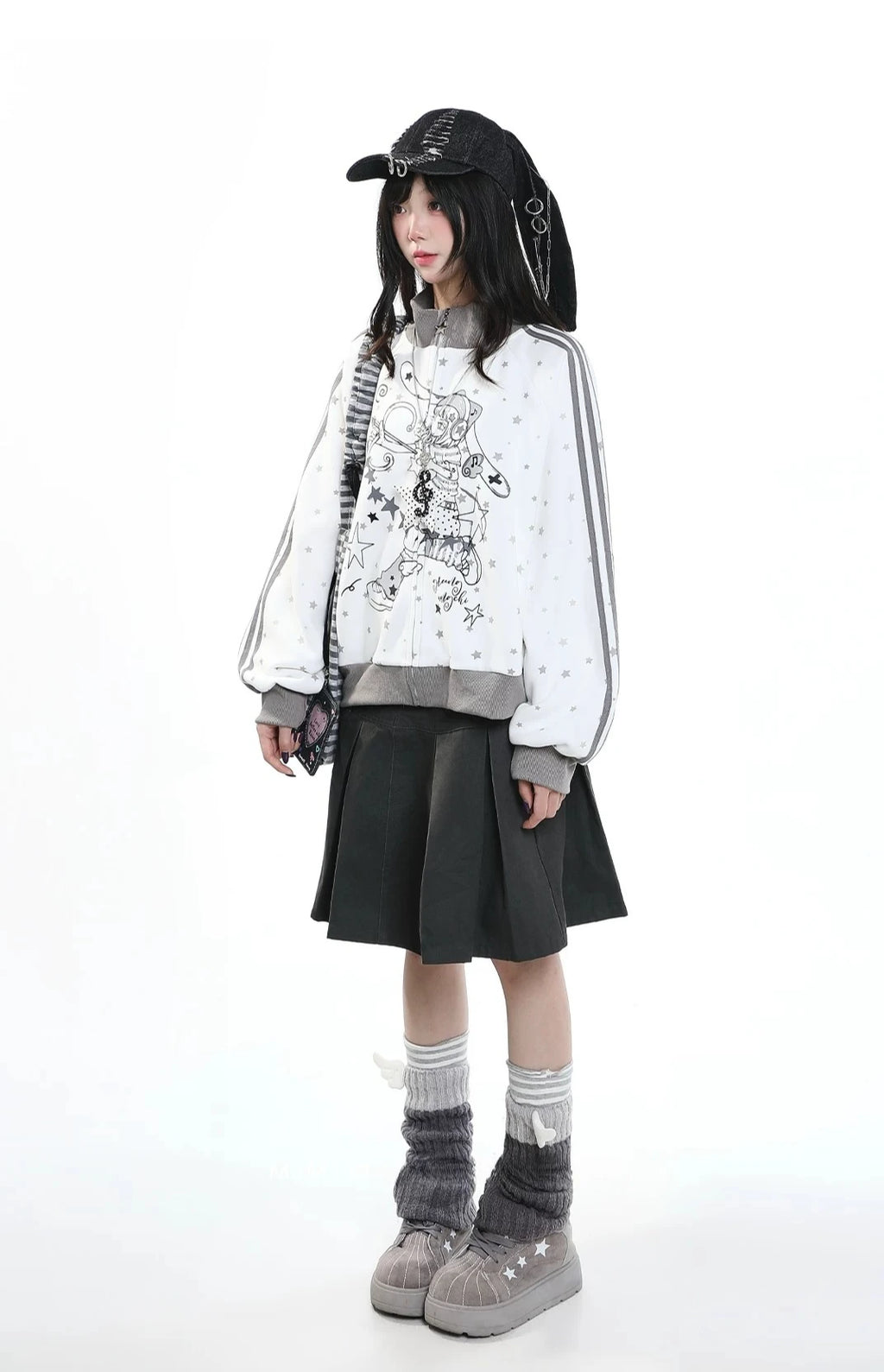 Stand Collar Zip Hoodie Jacket OL2417