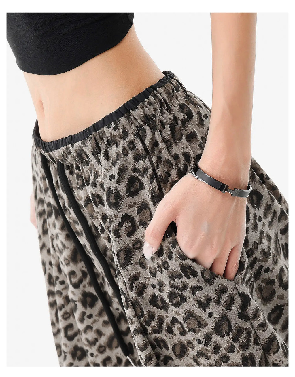 Leopard Print Wide Leg Pants OL2361