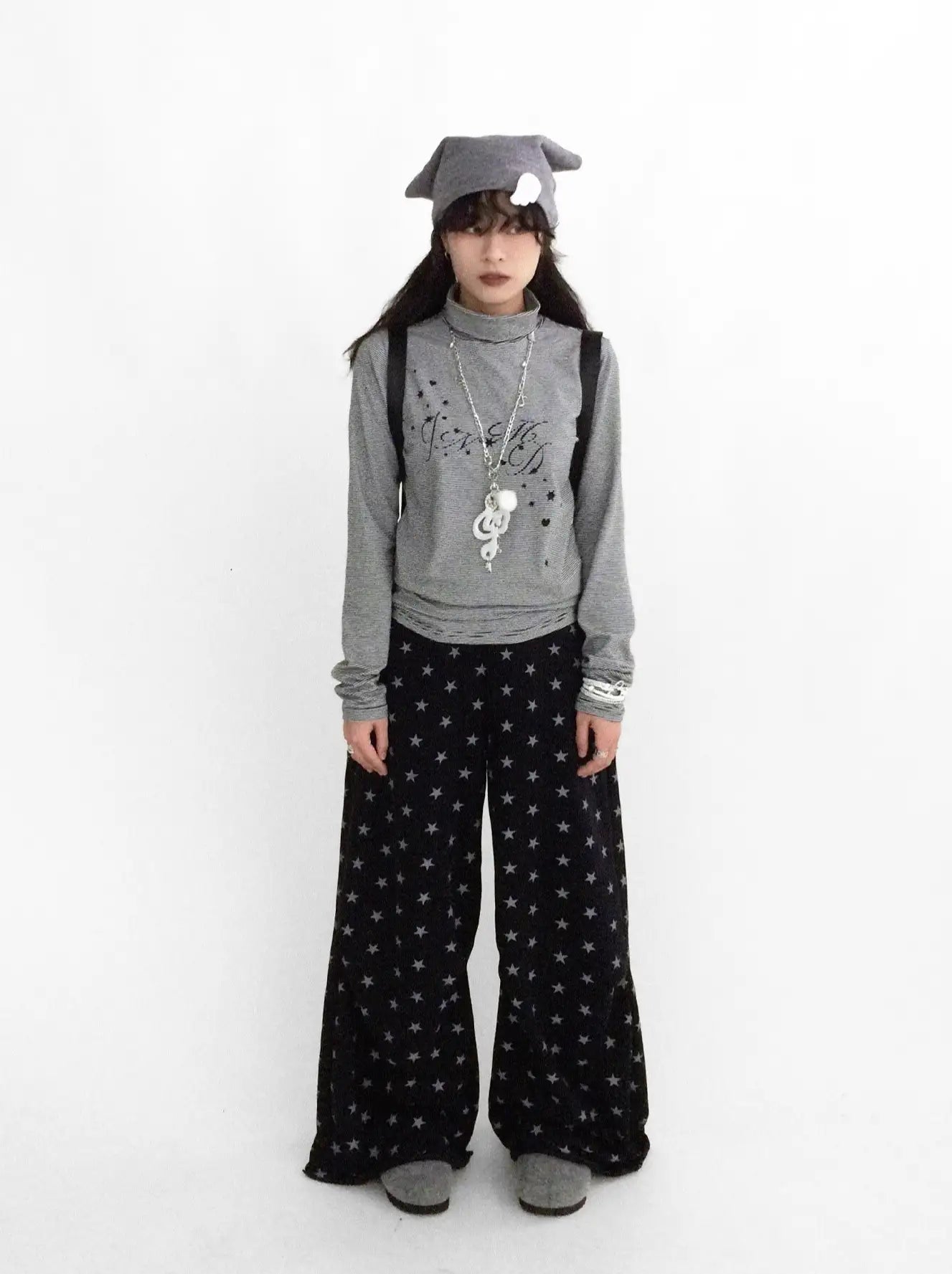 Star Fragment Wide Leg Sweatpants OL2351