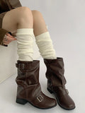 White Cozy Leg Warmers oliviroa オリヴィオラ