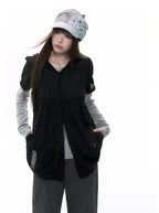 Hooded Puff Sleeve Shirt OL2368