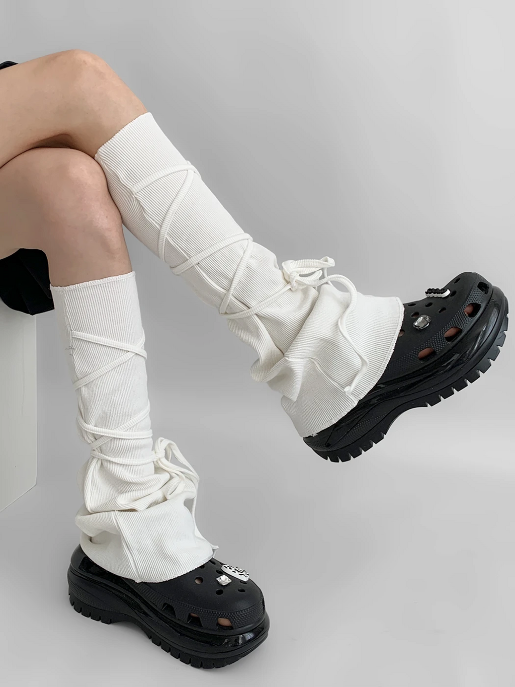 Lace Up Leg Warmers OLA014