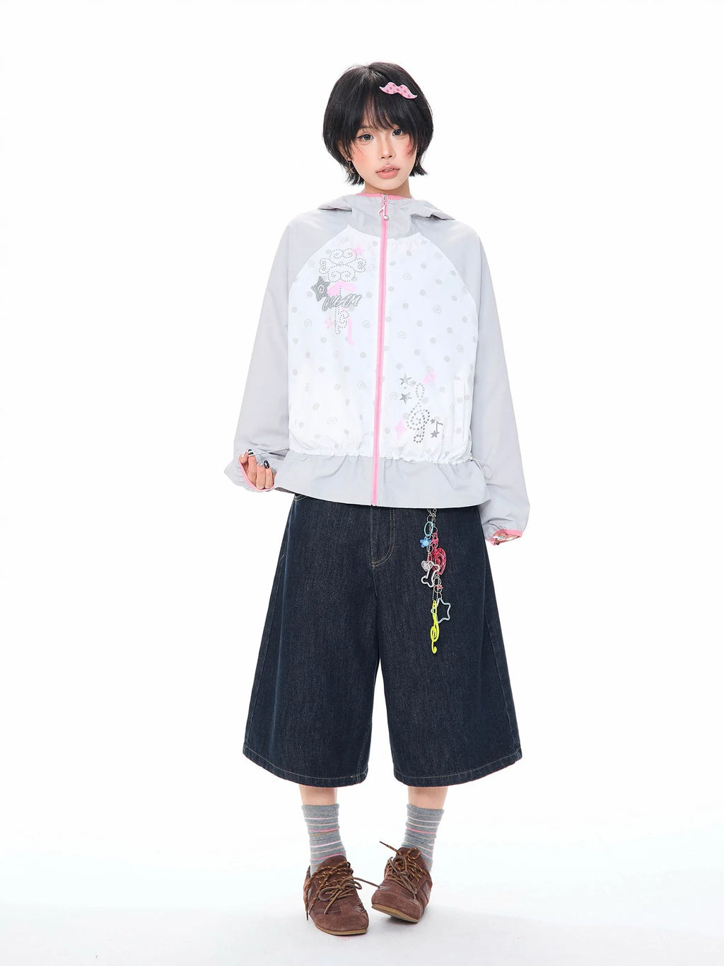 Melody Dot Hooded Jacket OL2371