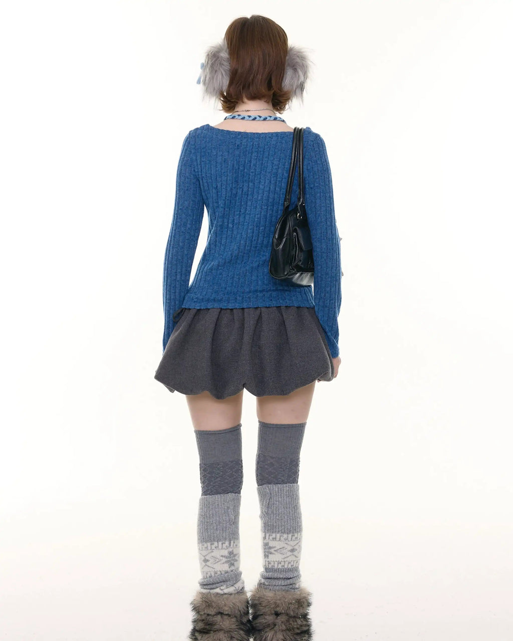 Halter Neck Slim Fit Long Sleeve Top OL2260