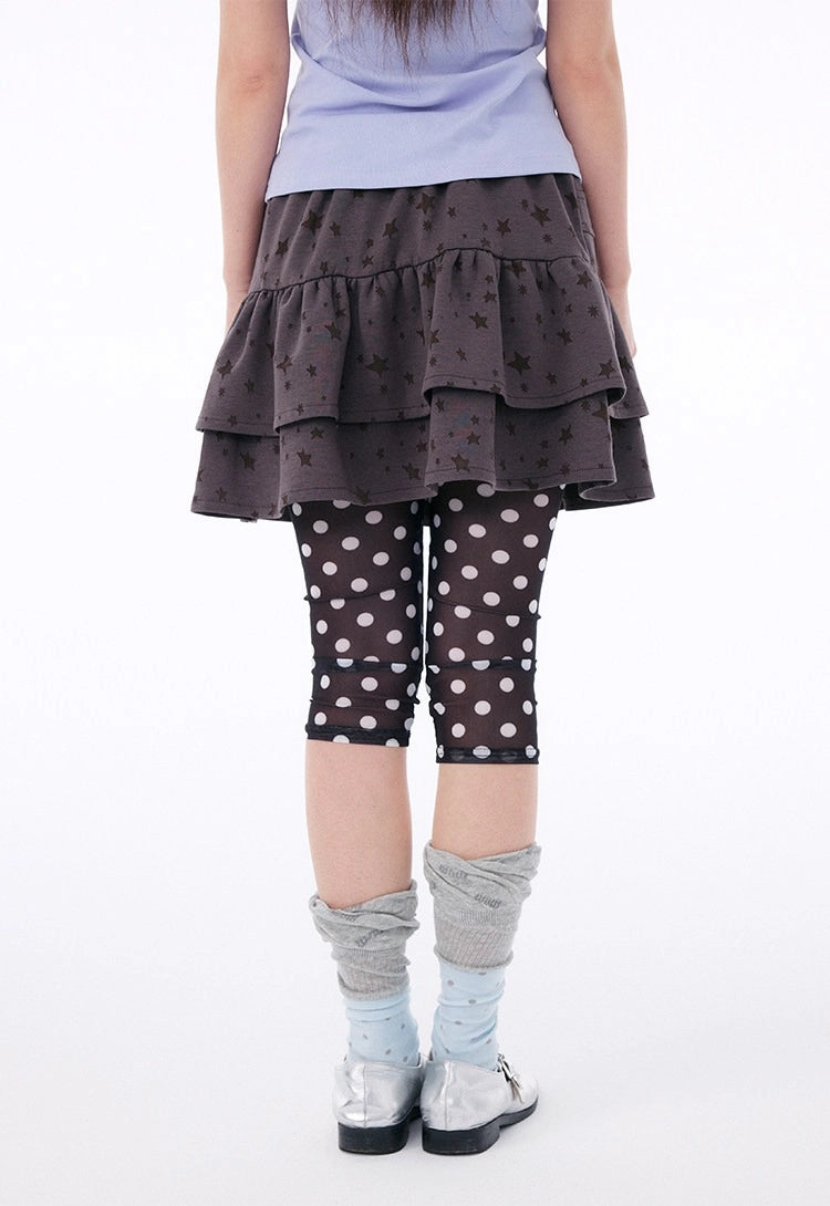 Star Cake Button Mini Skirt OL2400