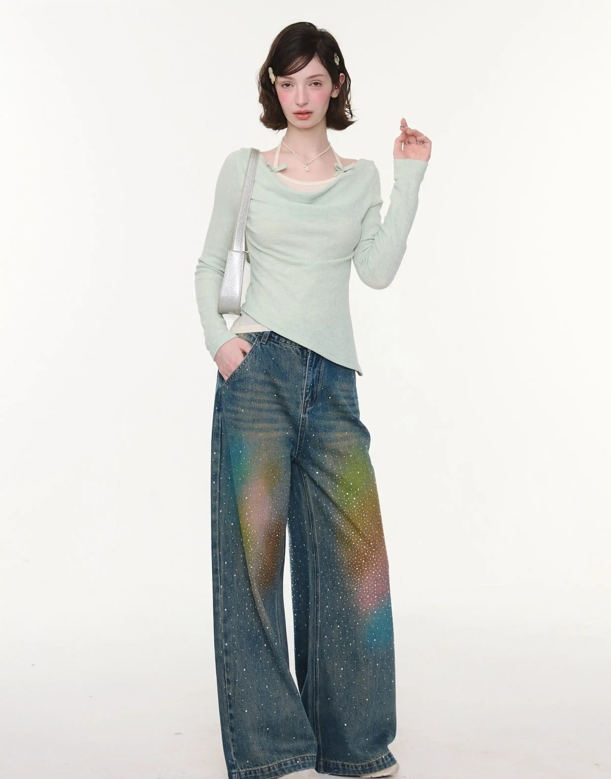 Layered Halter Asymmetry Slim Fit Top OL2263