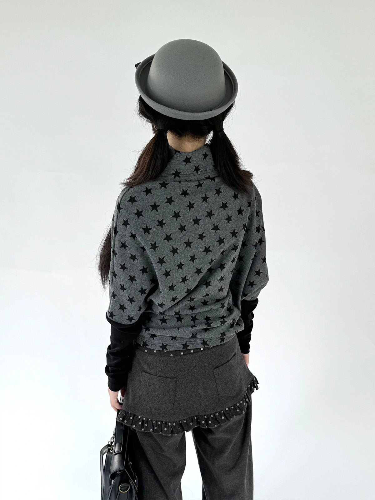 Star Wing Asymmetric Drape Top OL2480