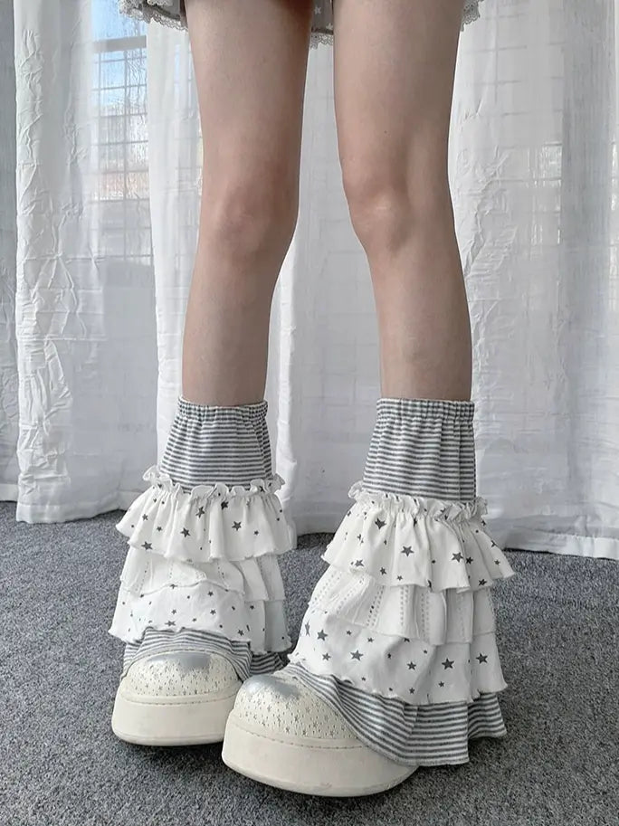 Star Stripe Leg Warmers OLA034