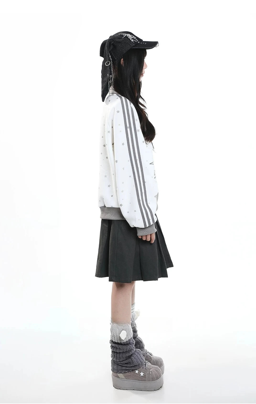 Stand Collar Zip Hoodie Jacket OL2417