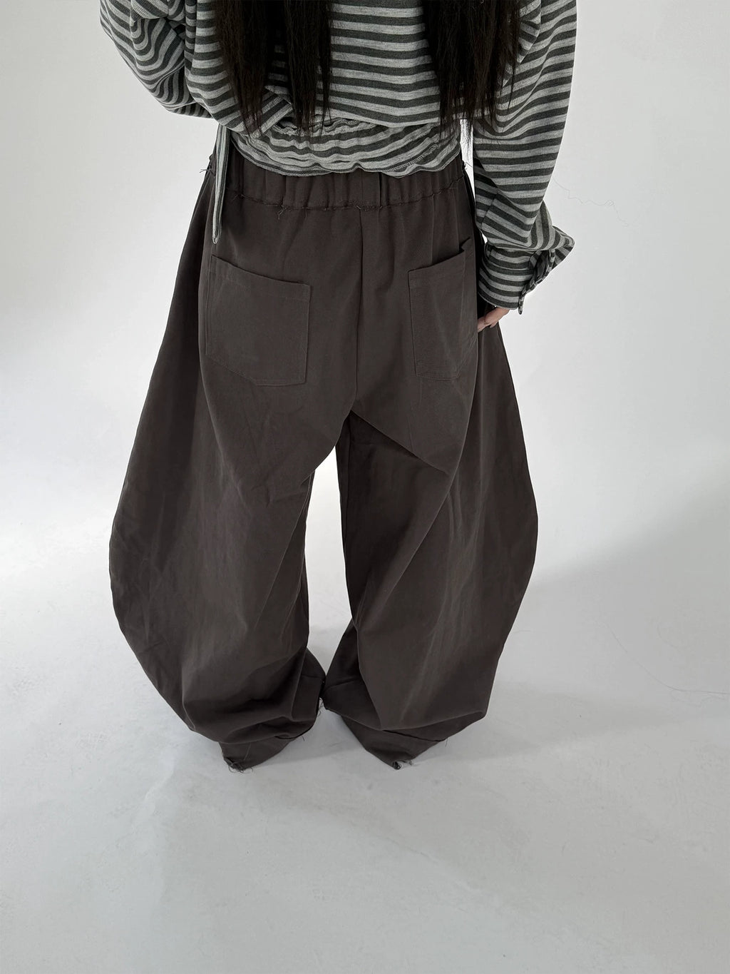 Letter Print Curved Leg Pants OL2479