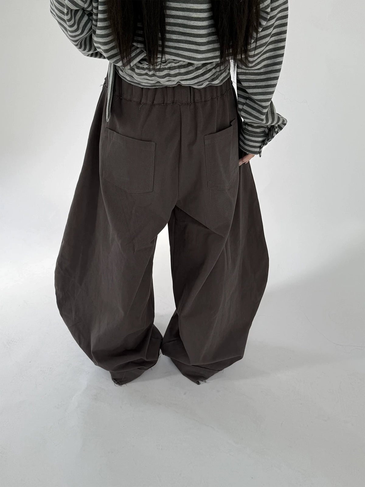 Letter Print Curved Leg Pants OL2479