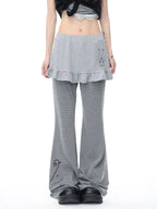Layered Stripe Flare Pants OL2407