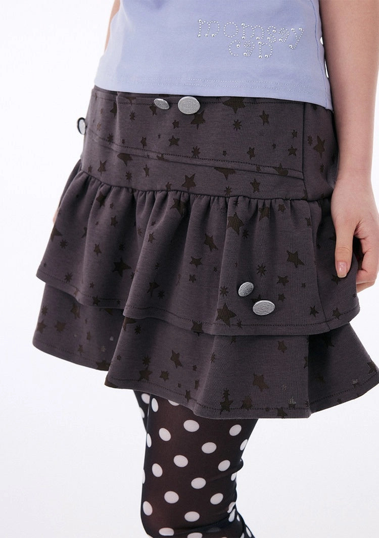 Star Cake Button Mini Skirt oliviroa オリヴィオラ