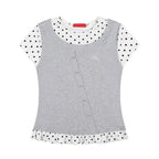 Polka Dot Ruffle Layered Tee OL2391