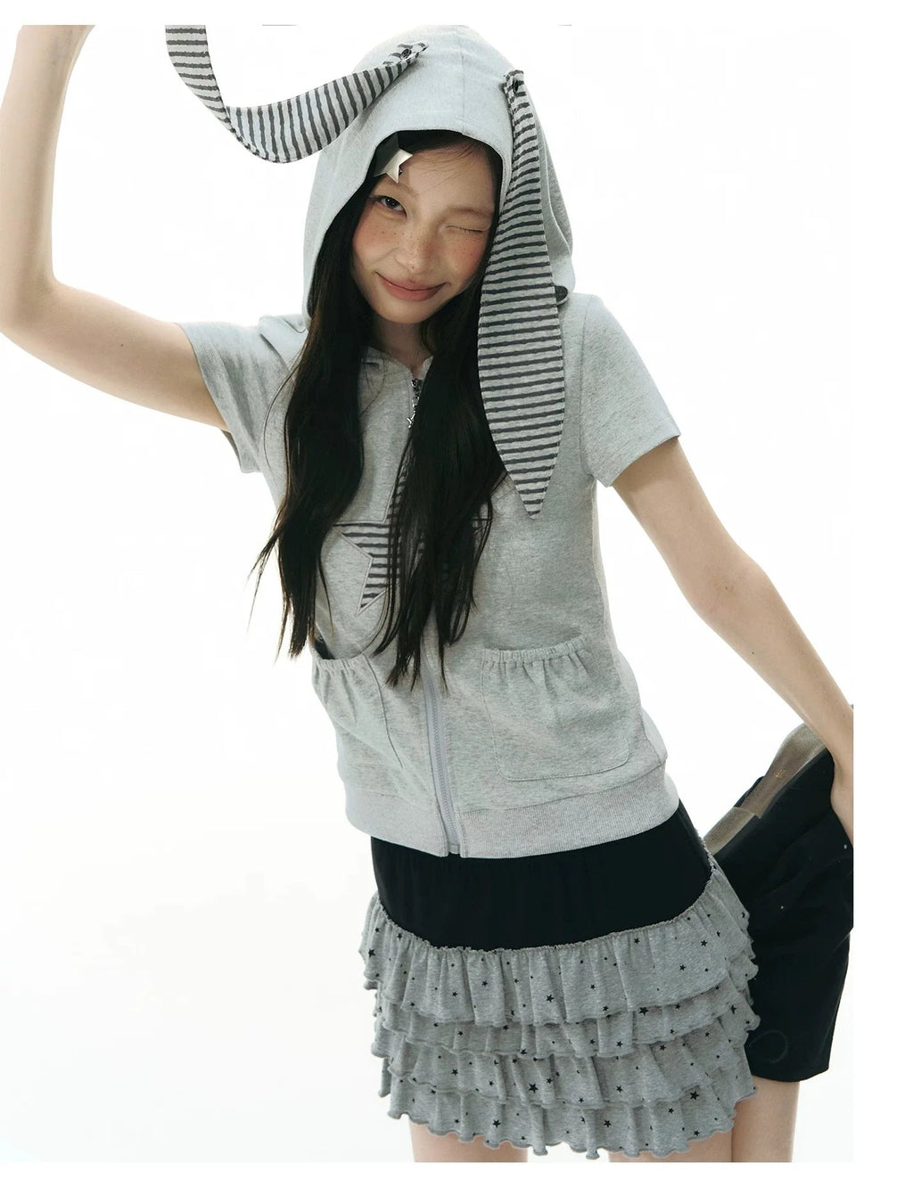 Y2K Bunny Hood Top oliviroa オリヴィオラ