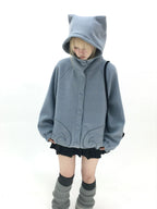 Cat Ear Wing Pocket Hooded Jacket OL2483