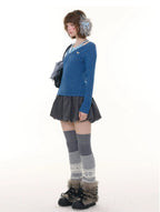 Halter Neck Slim Fit Long Sleeve Top OL2260