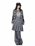 Star Stripe Patchwork Knit Cardigan OL2408