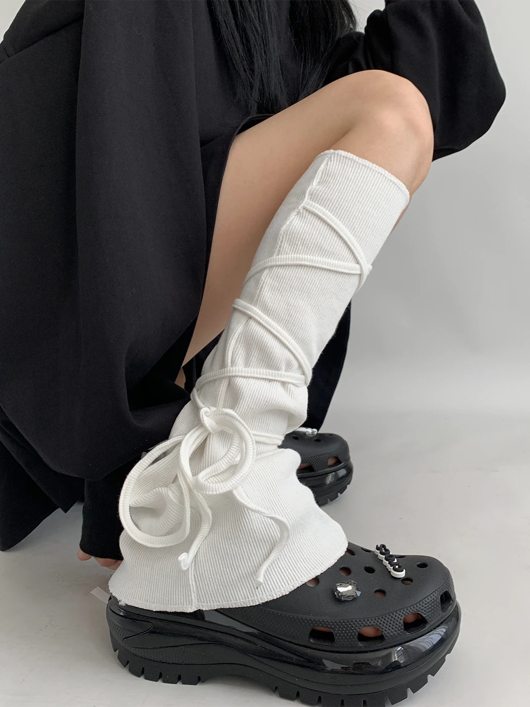 Lace Up Leg Warmers OLA014