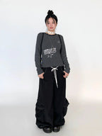 Drawstring Wide-Leg Cargo Pants OL2302