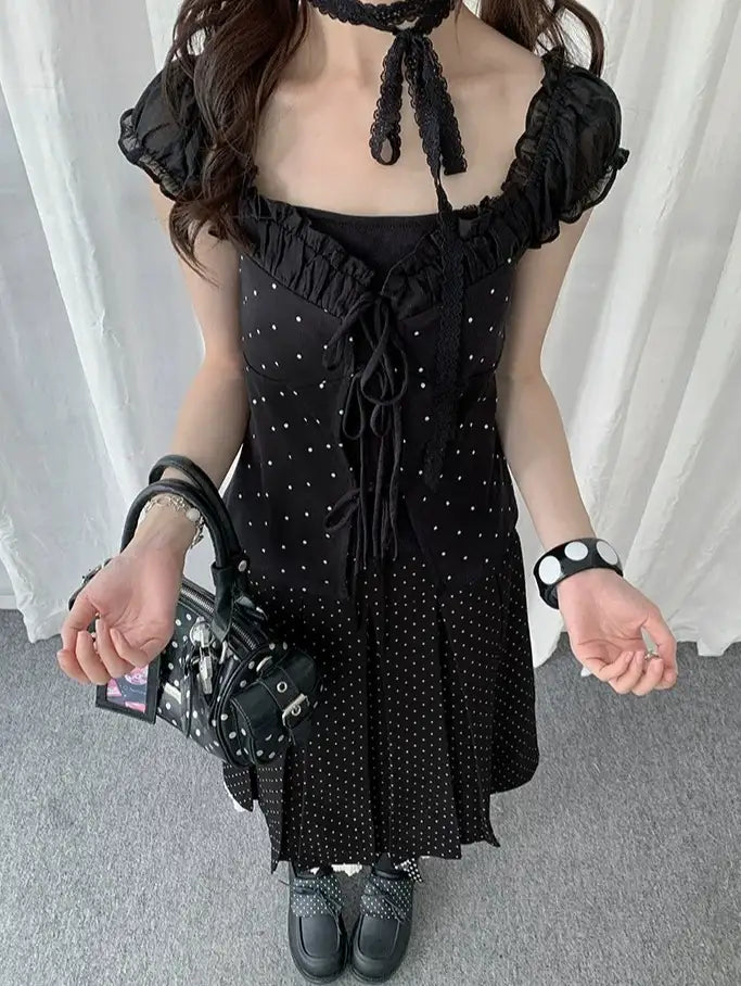 Sweet Faux Layered Puff Sleeve Tee OL2327