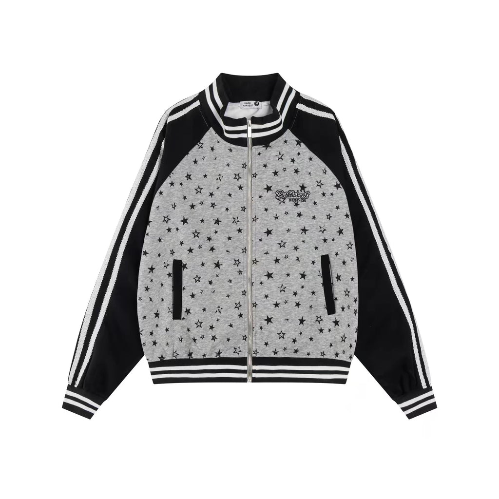 Vintage Star Panel Zip Jacket   OL2125
