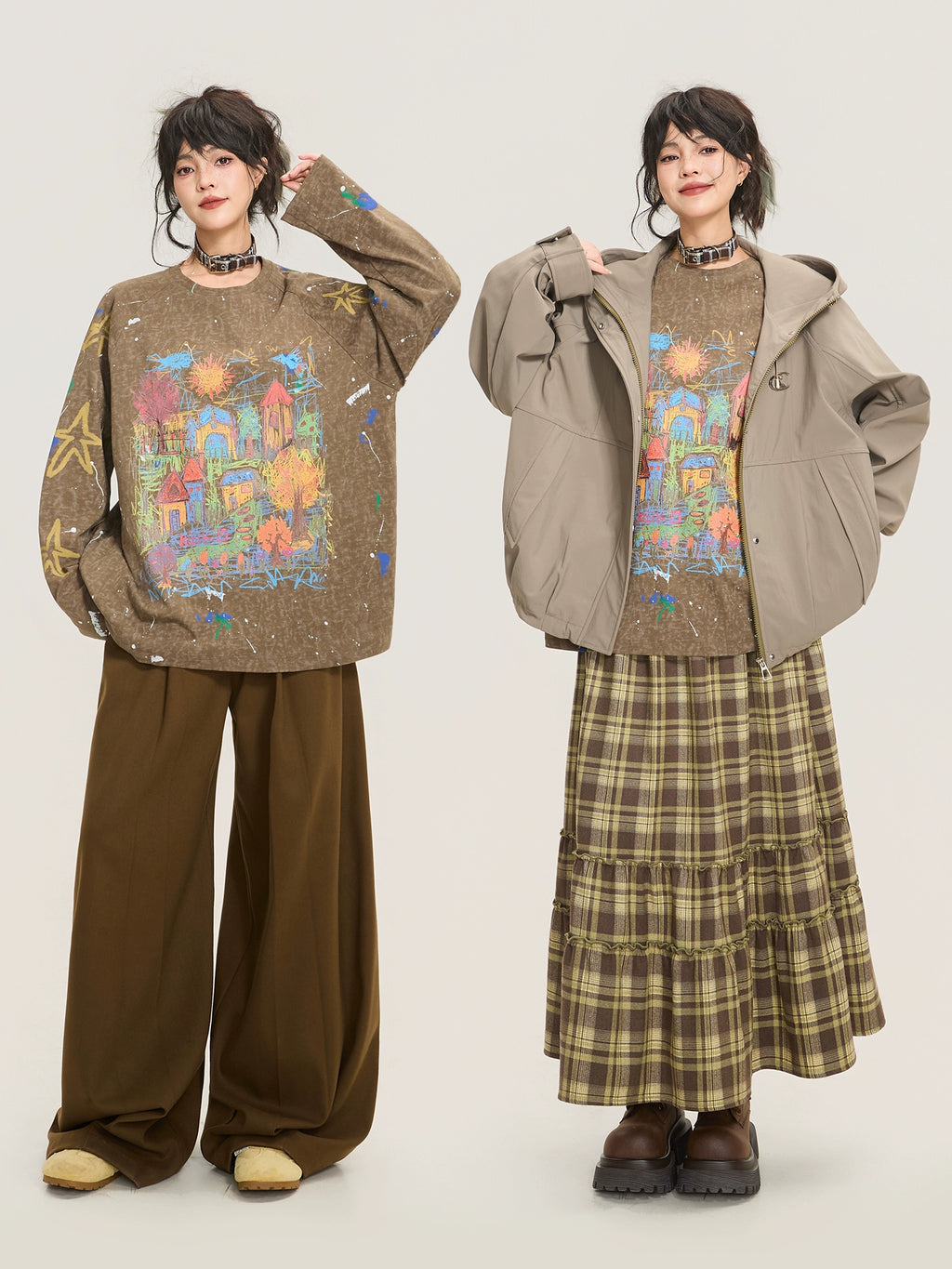 ペイントウォッシュ ロングスリーブT