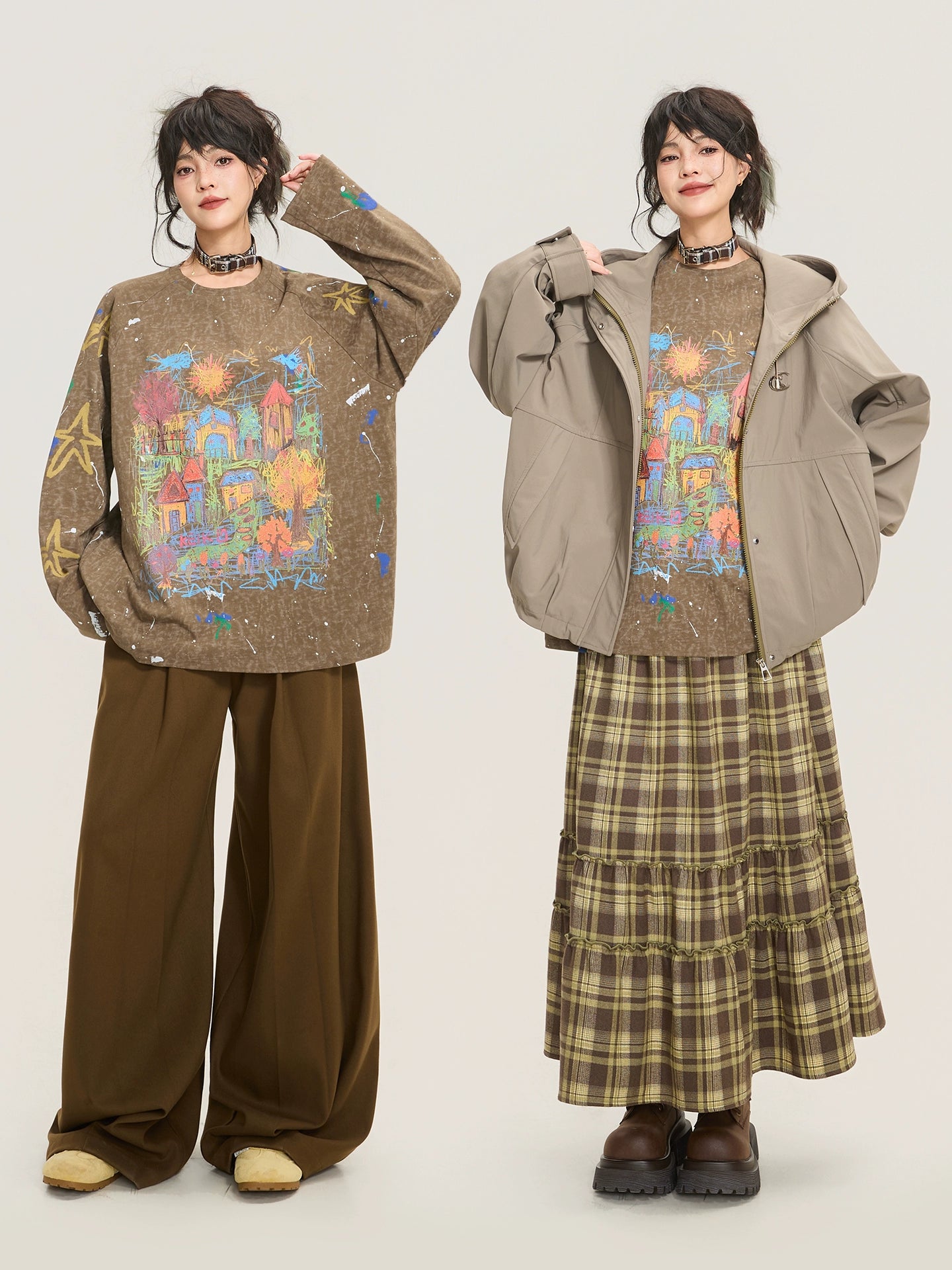 ペイントウォッシュ ロングスリーブT