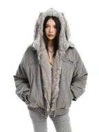 Detachable Bunny Ear Hooded Padded Jacket OL2473 oliviroa オリヴィオラ