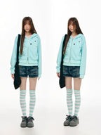 Anime Girl Star Cropped Zip Hoodie OL2468 oliviroa オリヴィオラ