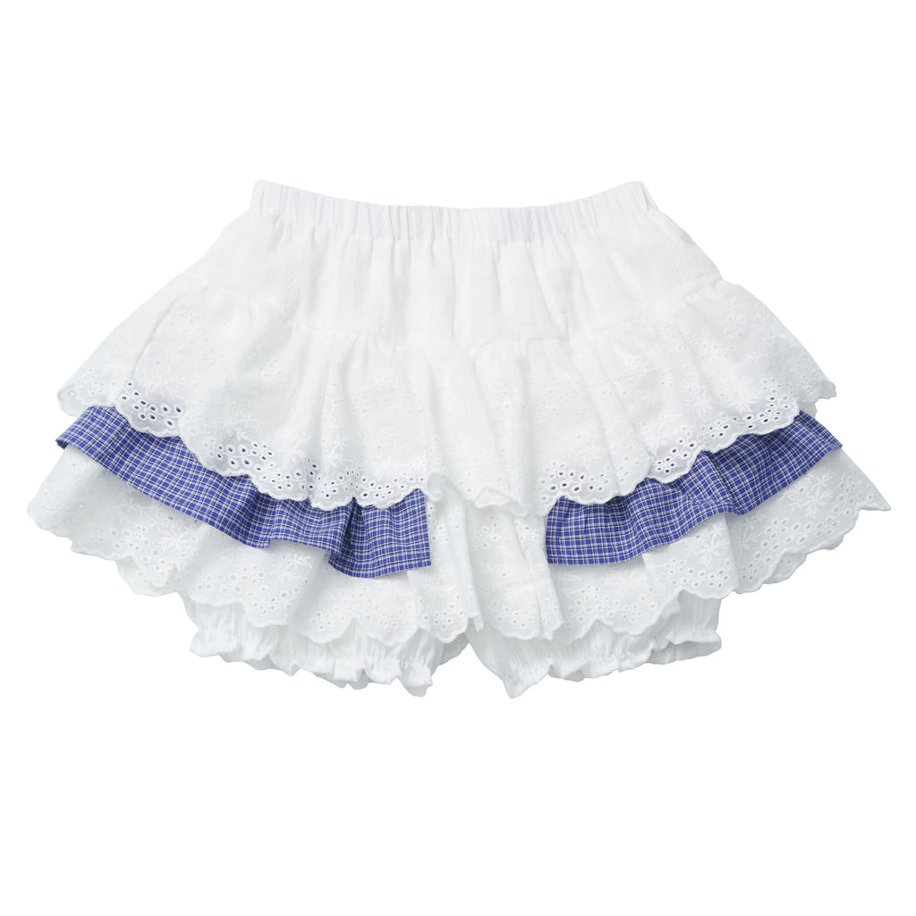 Plaid Shirt Lace Cami and Tiered Skirt Separates OL2477 oliviroa オリヴィオラ