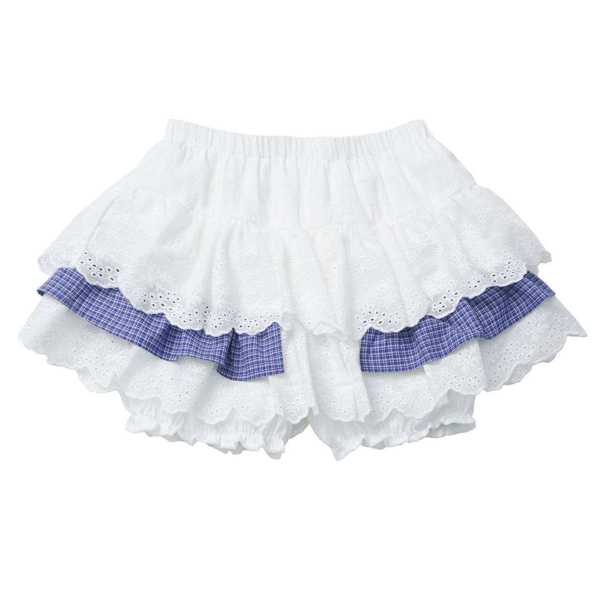 Plaid Shirt Lace Cami and Tiered Skirt Separates OL2477 oliviroa オリヴィオラ