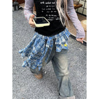 アシンメトリーチェックのミニスカート