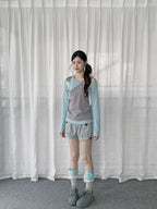 Asymmetric Layered Stripe Top OL2450 oliviroa オリヴィオラ
