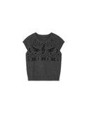 Fair Isle Short Sleeve Knit Top OL2462 oliviroa オリヴィオラ