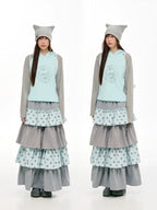 Heart Graphic Panel Hooded Top OL2464 oliviroa オリヴィオラ
