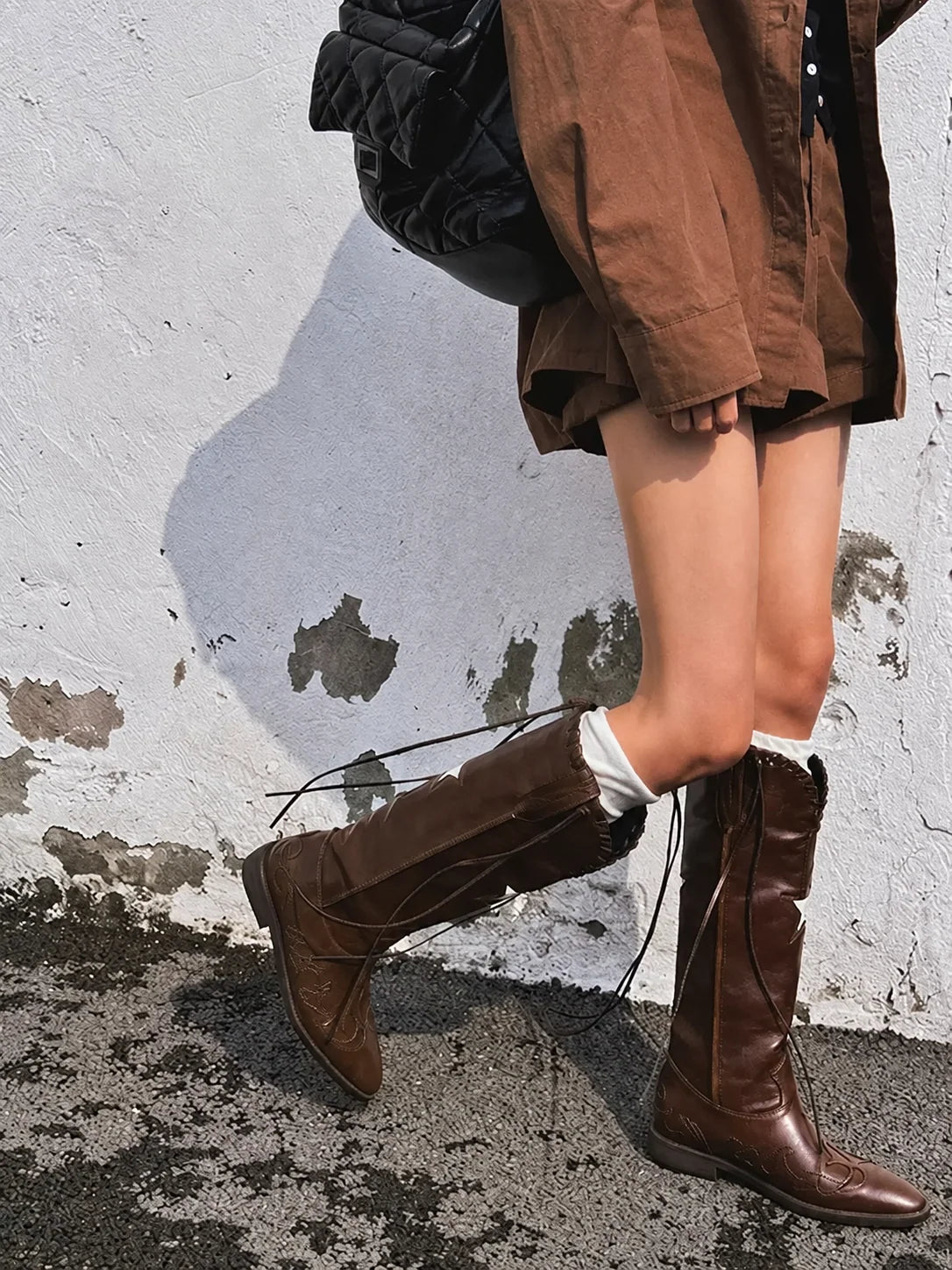 Pointed Toe Western Boots OLA074 oliviroa オリヴィオラ