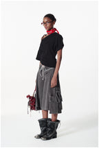 double waist strap shorts
