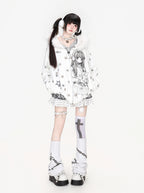 Anime Girl Star Fur Trim Zip Hoodie OL2474 oliviroa オリヴィオラ