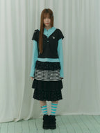 Polka Dot Layered Hooded Top OL2463 oliviroa オリヴィオラ