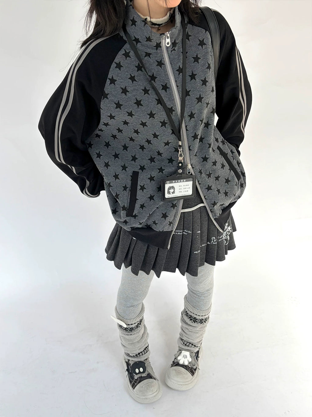 Music Note Rolled Waist Pleated Skirt OL2481 oliviroa オリヴィオラ
