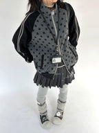 Music Note Rolled Waist Pleated Skirt OL2481 oliviroa オリヴィオラ