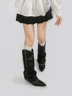 Distressed Pointed Toe Slouch Boots OLA066 oliviroa オリヴィオラ