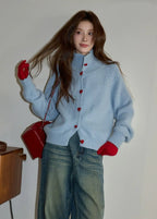 ハートボタンニットカーディガン