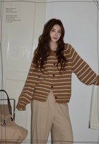 レトロボーダークルーニット   OL1878