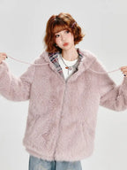 ピンクフェイクファージャケット   OL1884