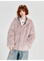 ピンクフェイクファージャケット   OL1884